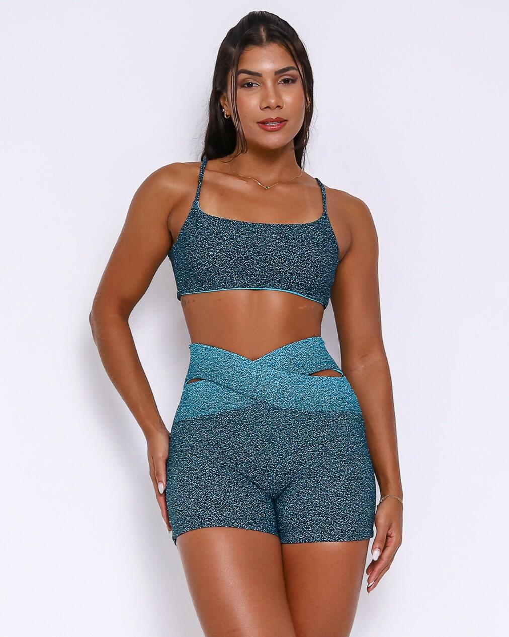 Conjunto Short Cós Cruzado New Degradê + Top Ju