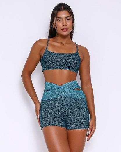 Conjunto Short Cós Cruzado New Degradê + Top Ju