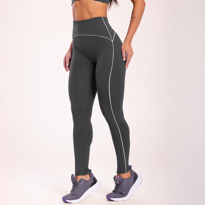 Legging Agile Cinza Carbox Poliamida