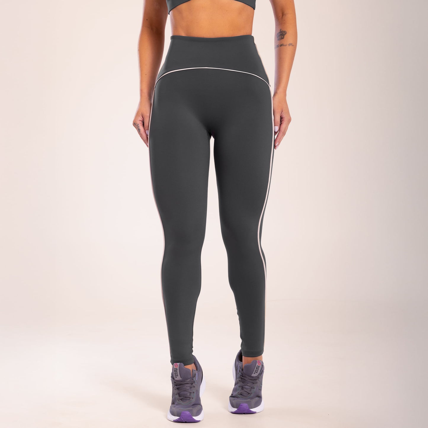 Legging Agile Cinza Carbox Poliamida