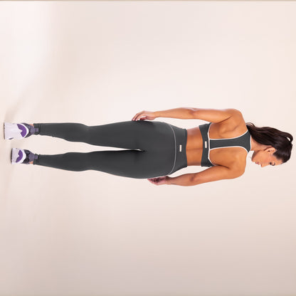Legging Agile Cinza Carbox Poliamida