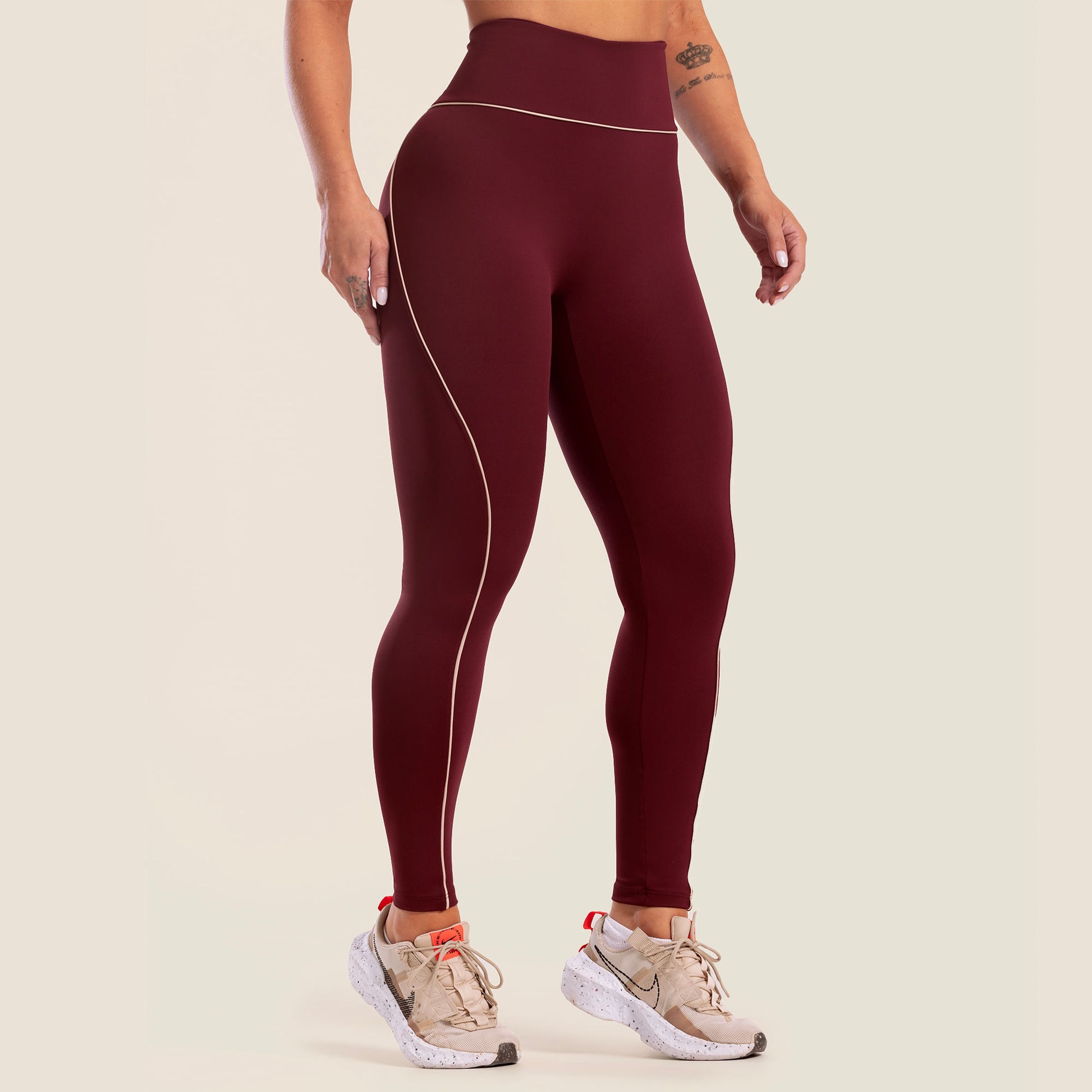 Legging Dashes Vinho Valentino Poliamida