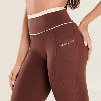 Legging Challenge Chocolamore Poliamida Com Bolso