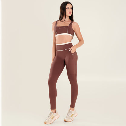 Legging Challenge Chocolamore Poliamida Com Bolso