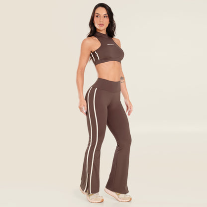 Calça Bailarina Core Marrom Chocolamore Poliamida