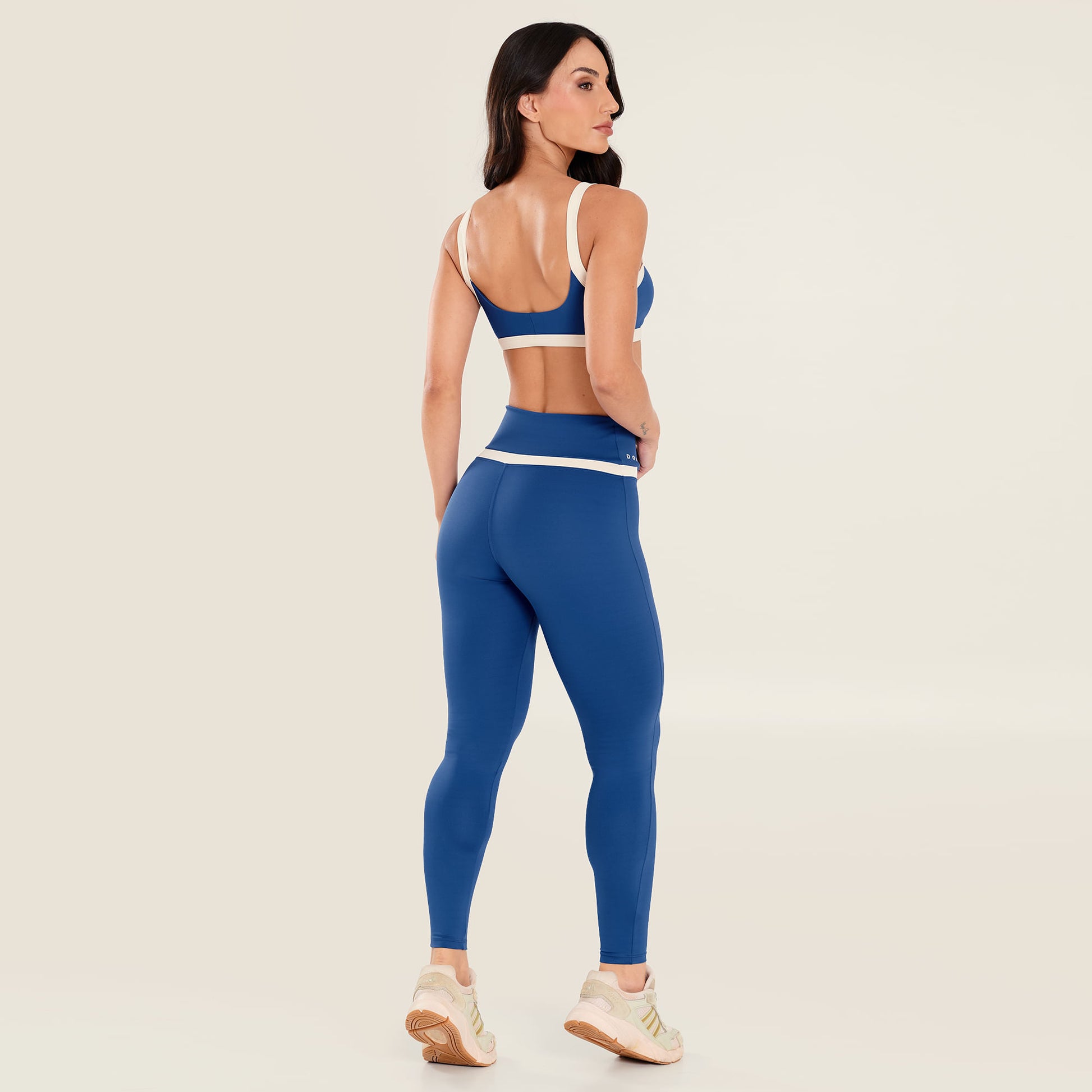 Legging Vital Azul Set Sail Poliamida Com Estampa Emborrachada