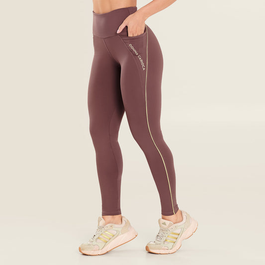 Legging Energy Chocolamore  Poliamida Com Bolso