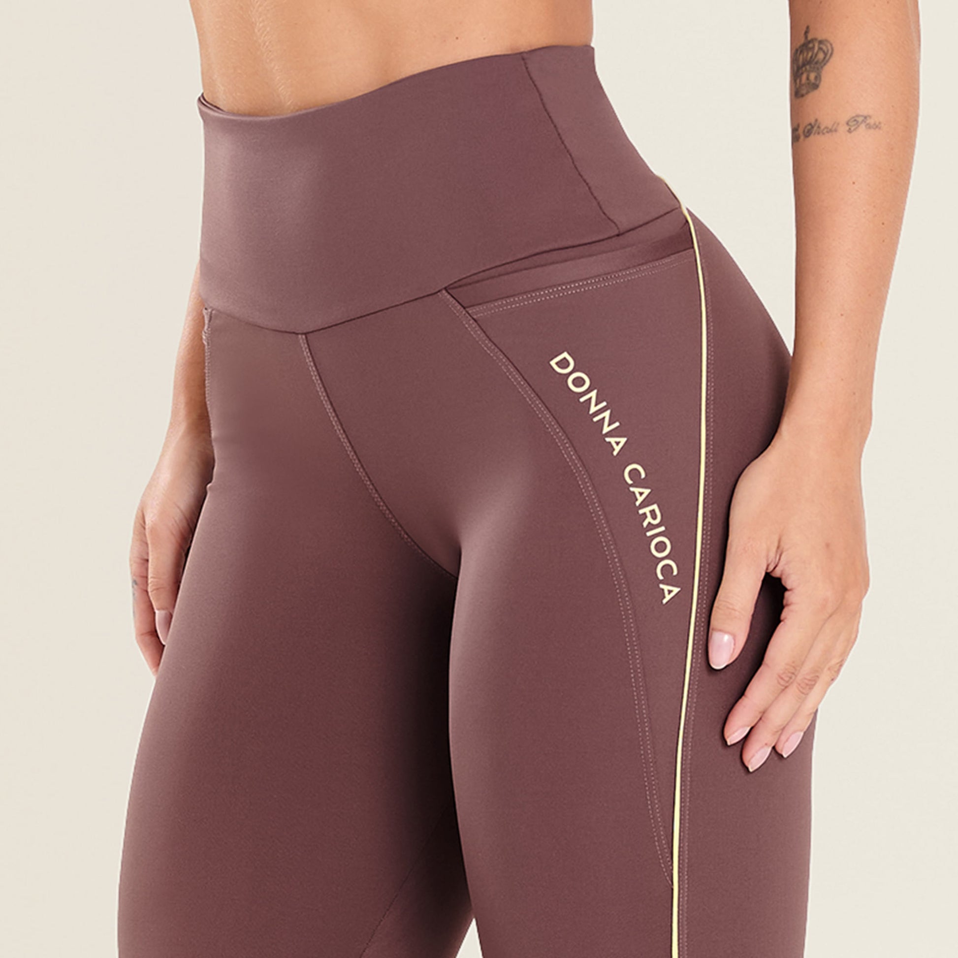 Legging Energy Chocolamore  Poliamida Com Bolso