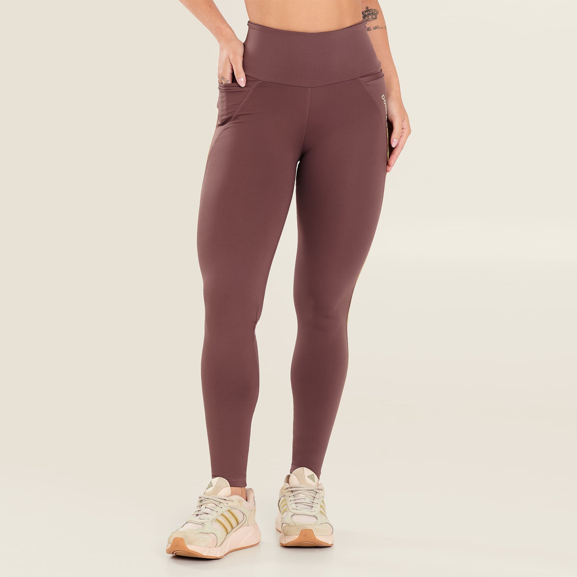 Legging Energy Chocolamore  Poliamida Com Bolso