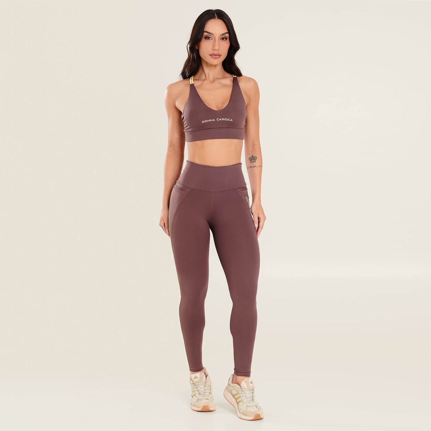 Legging Energy Chocolamore  Poliamida Com Bolso
