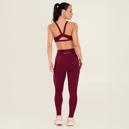 Legging Glam Mulberry Vinho Canelada