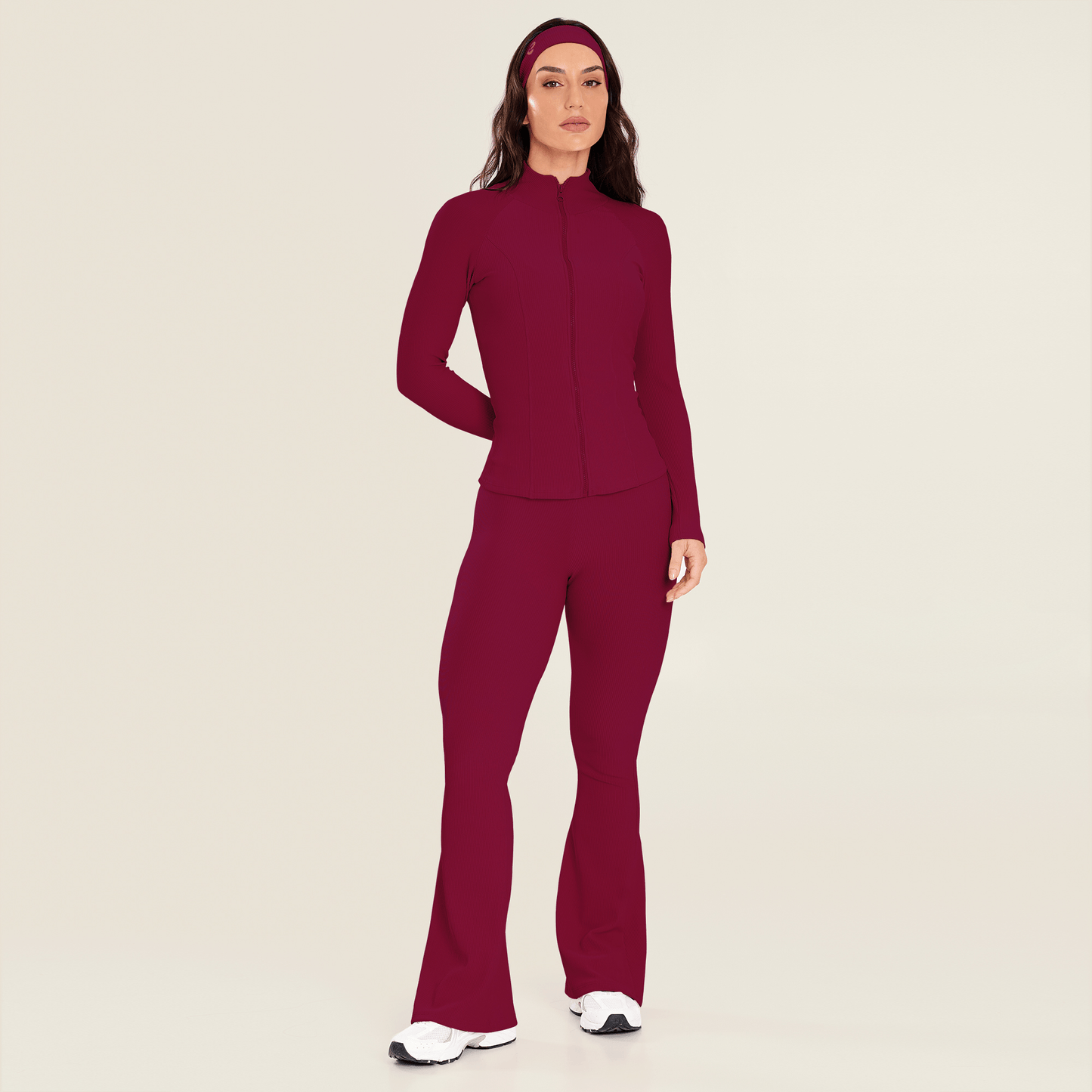 Calça Bailarina Canelada Intense Vinho Red Velvet
