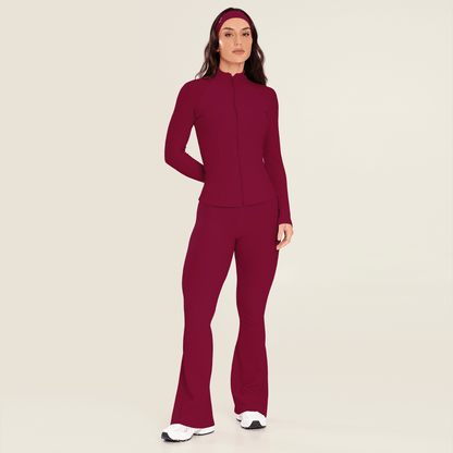Calça Bailarina Canelada Intense Vinho Red Velvet