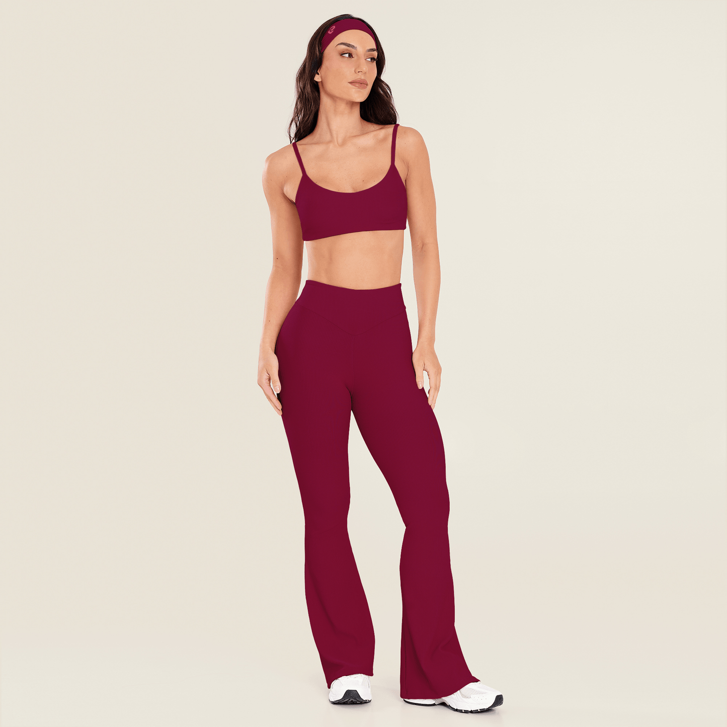 Calça Bailarina Canelada Intense Vinho Red Velvet