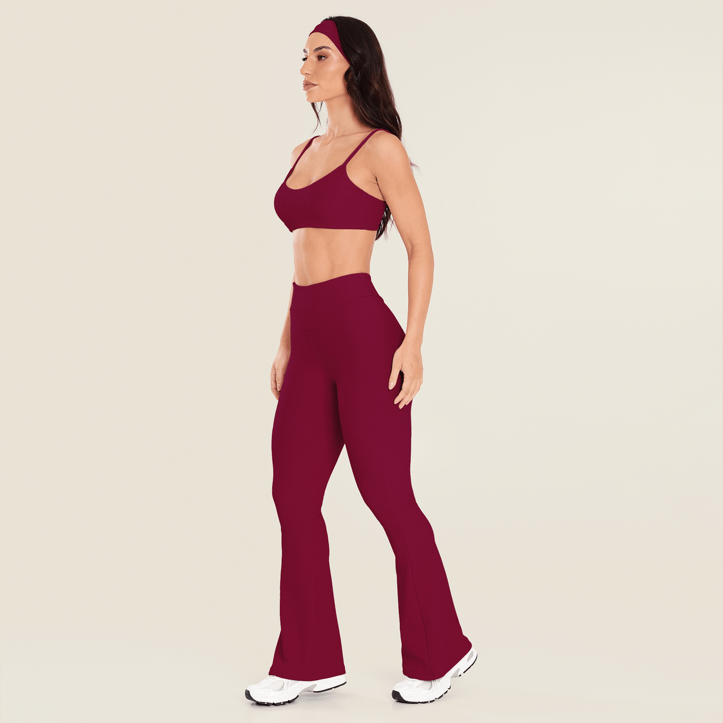 Calça Bailarina Canelada Intense Vinho Red Velvet