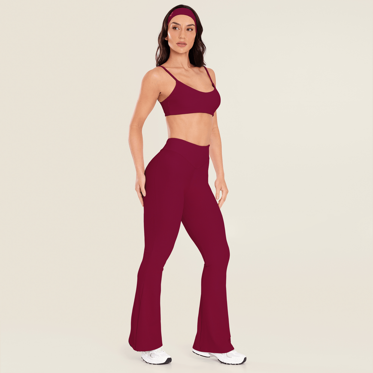 Calça Bailarina Canelada Intense Vinho Red Velvet