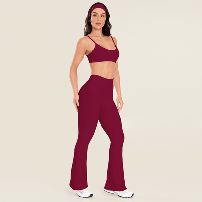 Calça Bailarina Canelada Intense Vinho Red Velvet