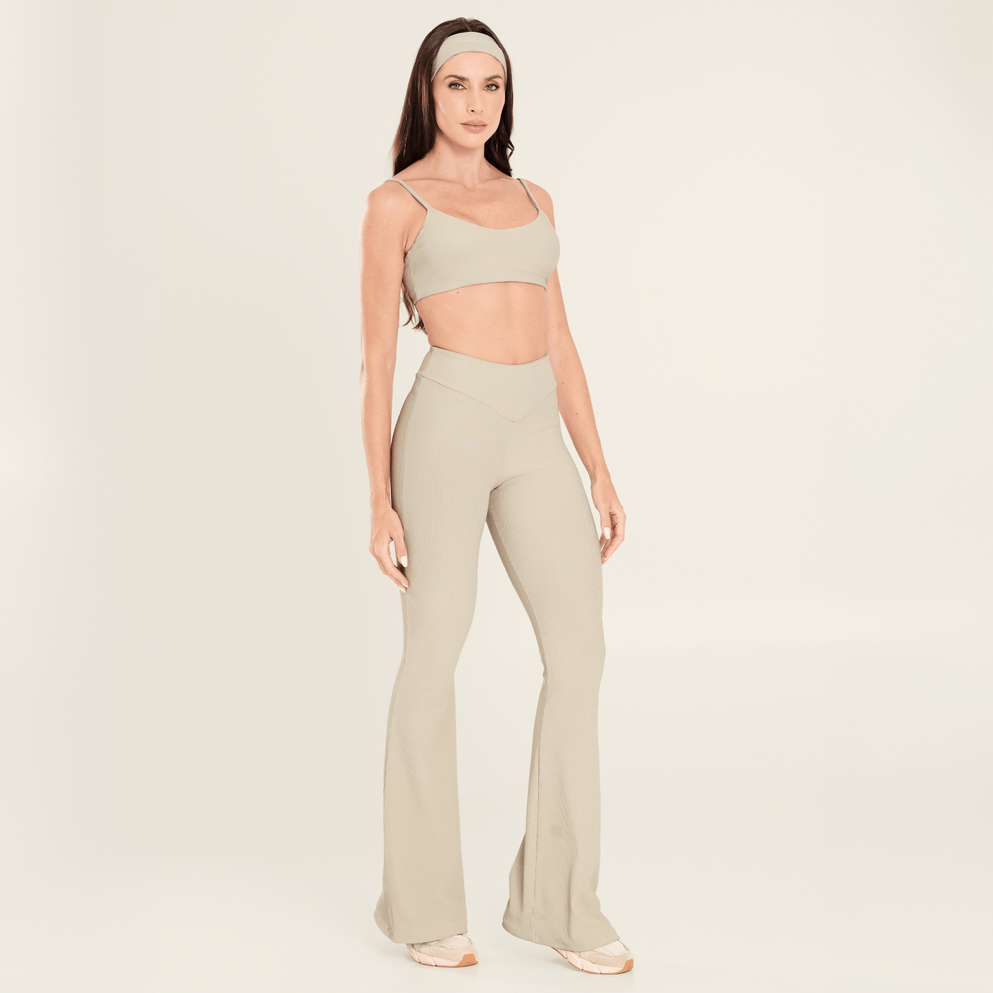 Calça Bailarina Canelada Intense Off Cream Cheese