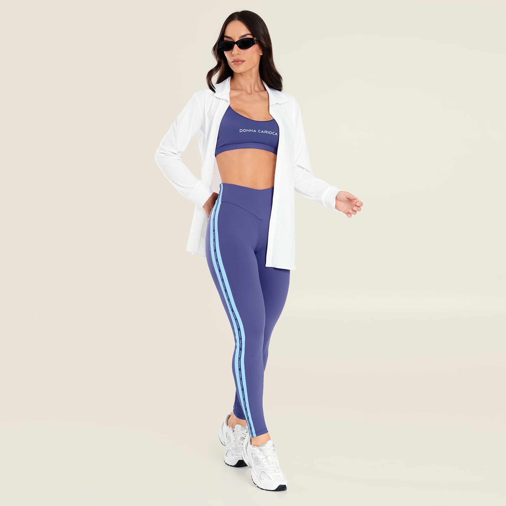 Legging Force Dusk Poliamida Com Estampa Emborrachada