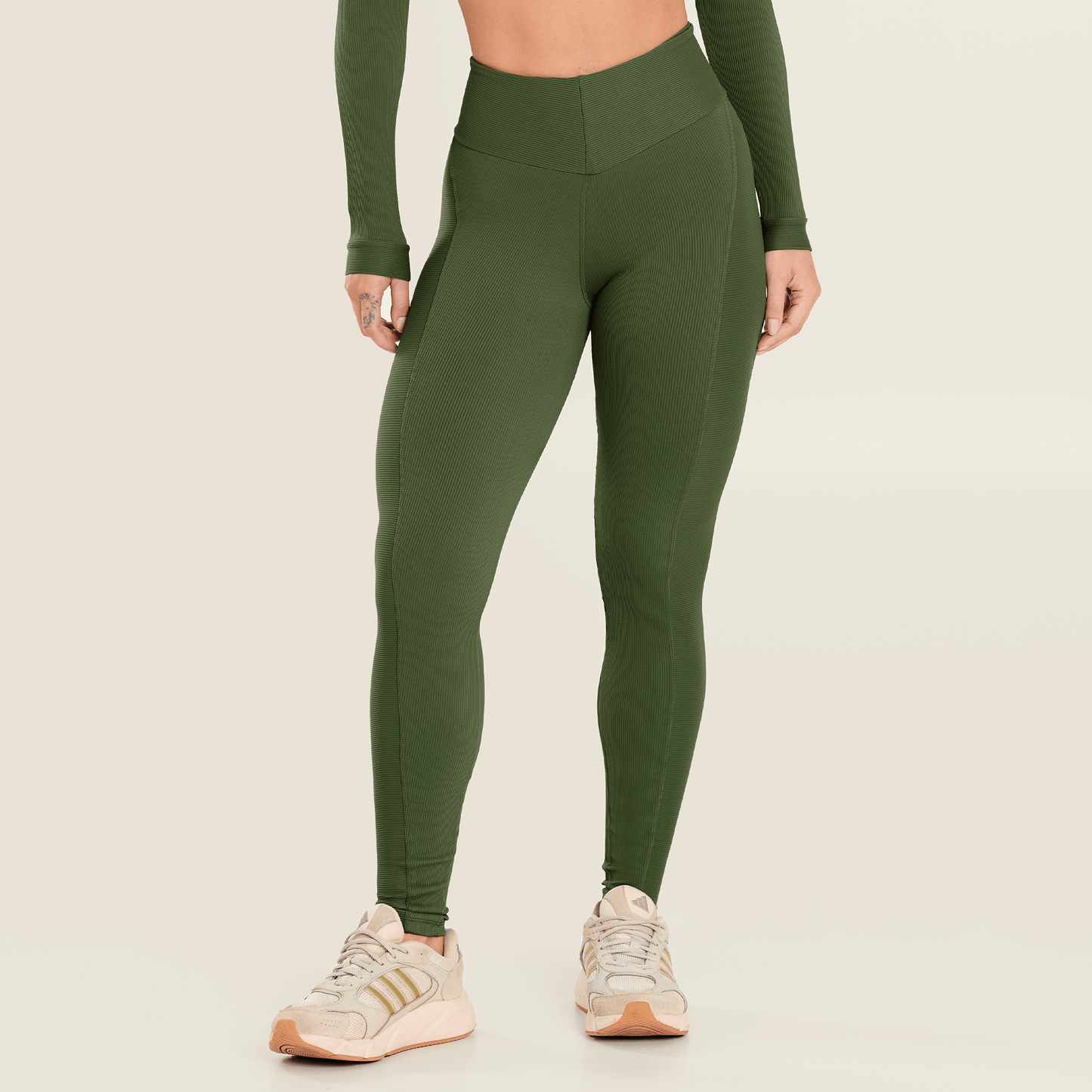 Legging Precision Verde Militar Canelado