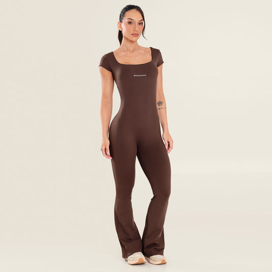 Macacão Deluxe Fit Chocolamore Poliamida Com Bojo