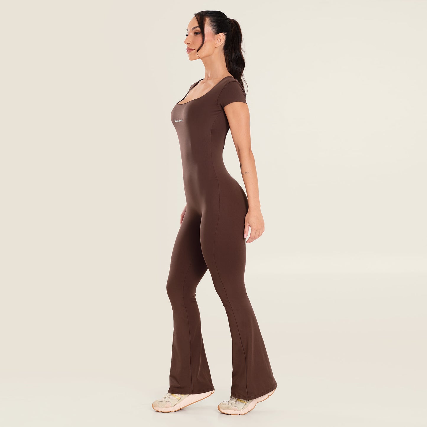 Macacão Deluxe Fit Chocolamore Poliamida Com Bojo
