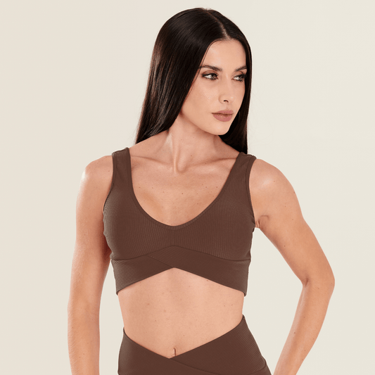 Conjunto Raise Marrom Canelado