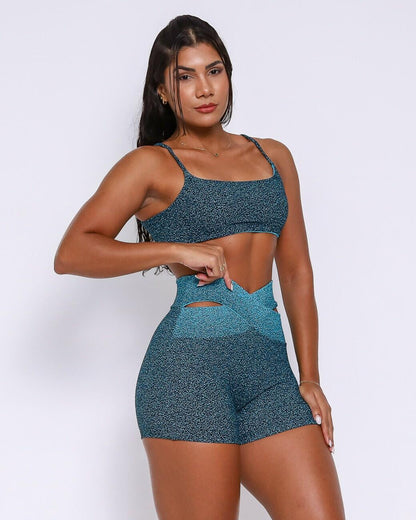 Conjunto Short Cós Cruzado New Degradê + Top Ju