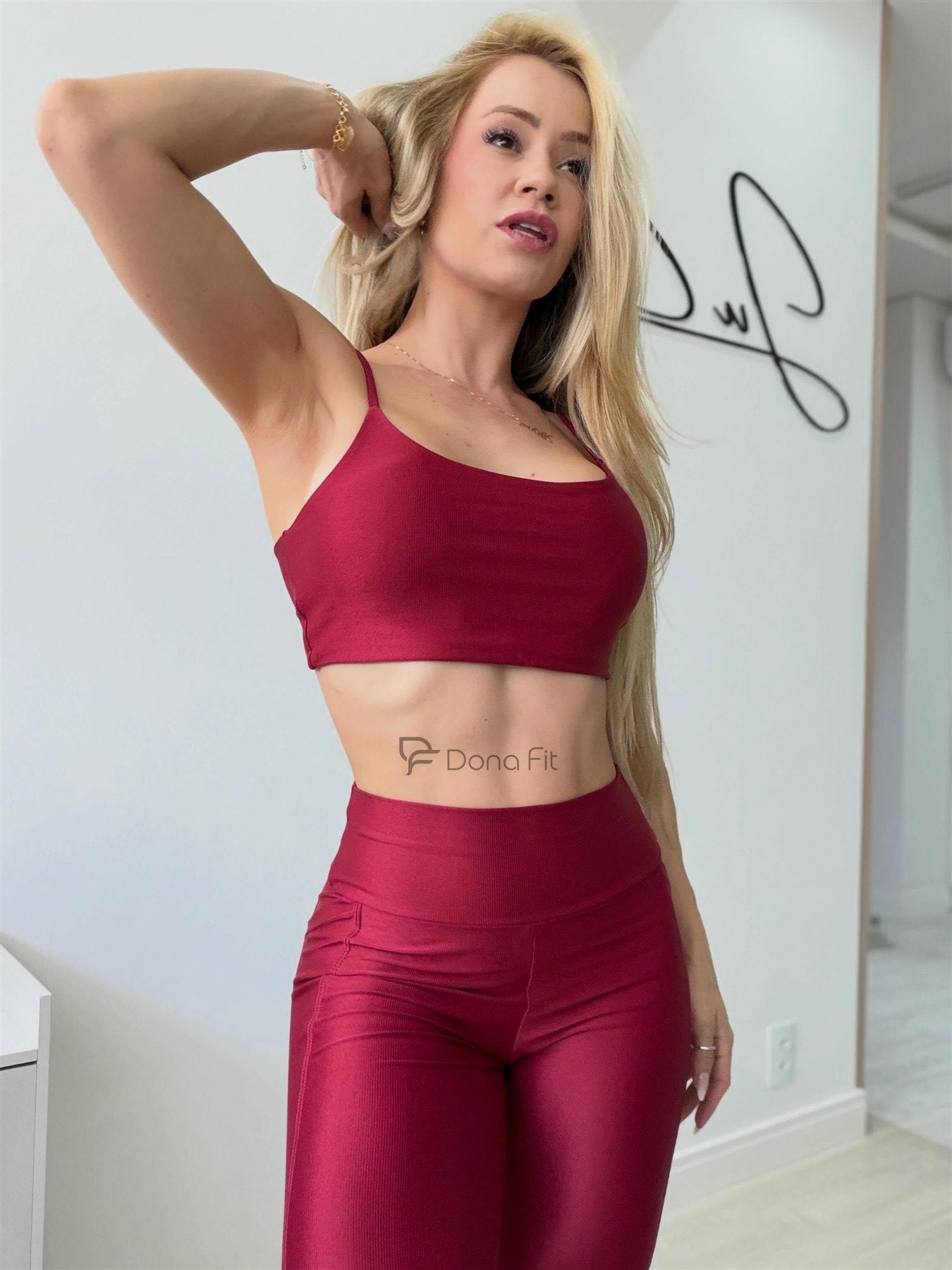 Conjunto Wine Sculpt Dona Fit